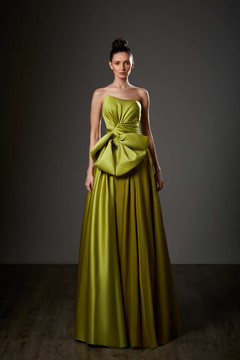 Exaggerated Bow Strapless Gown