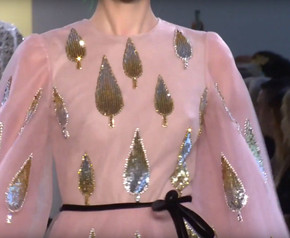 Long Sleeve Sequin Applique Gown Long Sleeve Sequin Applique Gown