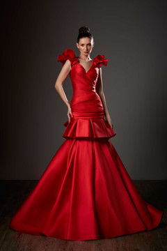 Cap Sleeve Drop Waist A-Line Gown Cap Sleeve Drop Waist A-Line Gown