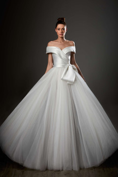 Off Shoulder A-Line Ball Gown