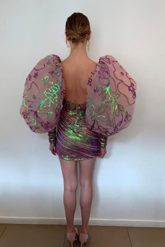 Short Embroidered Tulle Dress Short Embroidered Tulle Dress
