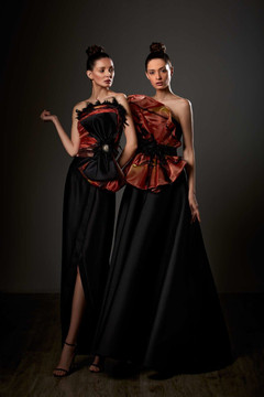 Sculpted Peplum A-Line Gown Sculpted Peplum A-Line Gown