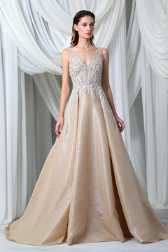 Sleeveless Silk Organza Cloquée Gown Sleeveless Silk Organza Cloquée Gown