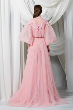 Long Sleeve Chantilly Lace and Tulle Gown Long Sleeve Chantilly Lace and Tulle Gown