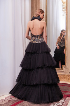 Halter Neck High-Low Gown Halter Neck High-Low Gown
