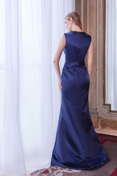 Sleeveless Embellished Slit Gown Sleeveless Embellished Slit Gown