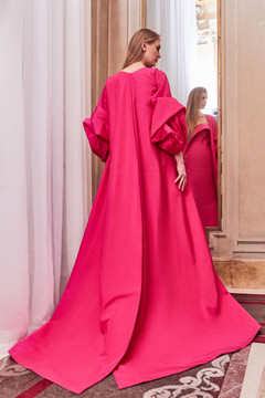 Strapless Fit and Flare Slit Gown with Coat Strapless Fit and Flare Slit Gown with Coat