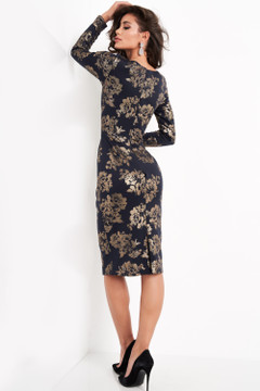 Print Boat Neck Dress Print Boat Neck Dress