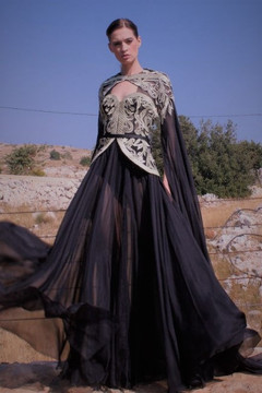 Embroidered Chiffon Gown Embroidered Chiffon Gown