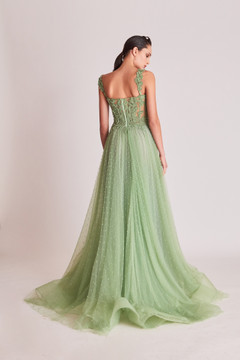Sweetheart Neck Sleeveless Slit Gown Sweetheart Neck Sleeveless Slit Gown