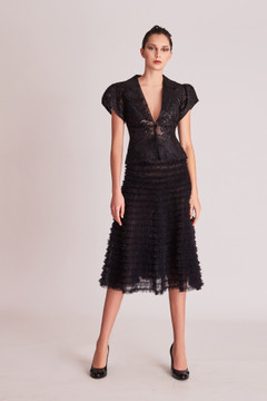 Short Sleeve Top and Ruffled Midi Skirt Short Sleeve Top and Ruffled Midi Skirt