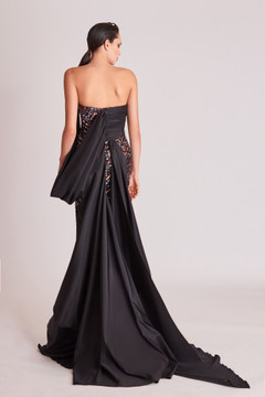 Sequin Embellished Strapless Gown Sequin Embellished Strapless Gown