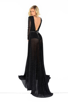 Favori Long Sleeve Galaxy Jersey Gown Favori Long Sleeve Galaxy Jersey Gown