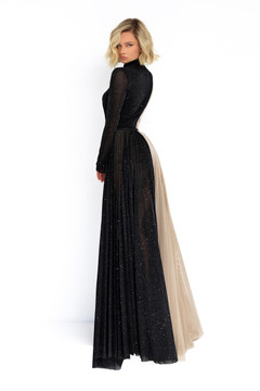 Morgan Long Sleeve Galaxy Jersey Gown