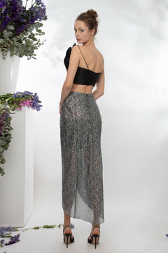 Mikado Bow Shaped Top and Shimmery Skirt