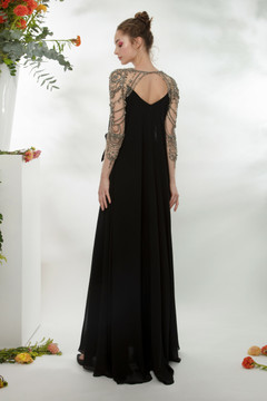 Be-Jeweled Sleeves Gown