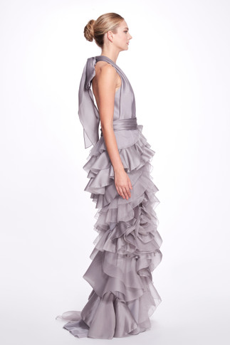 Plunging V Neckline Gown