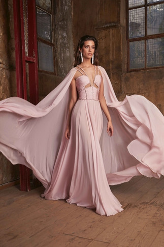 Cape Dress Gown