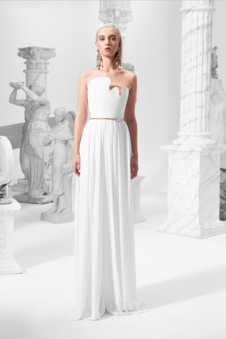 Strapless Gown with Sculpted Bodice