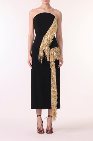Metallic Fringe Dress