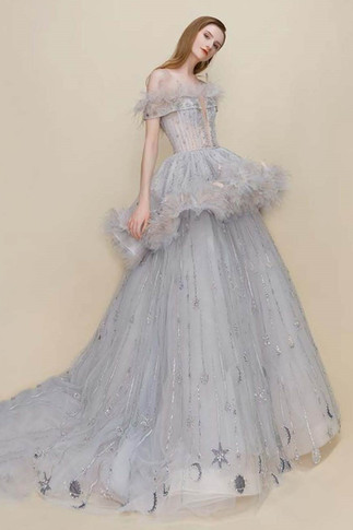 Sylvia Peplum Gown