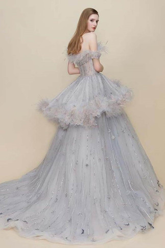 Sylvia Peplum Gown