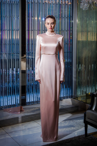 High Neck Long Sleeved Gown