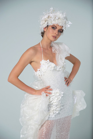 White Cloud Floral Gown