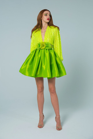 Neon Twirl Dress