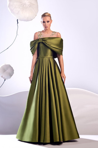 Faille & Lace  Gown