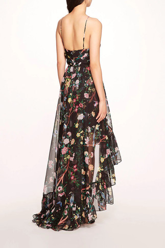 Halter Floral Hi-Lo  Gown