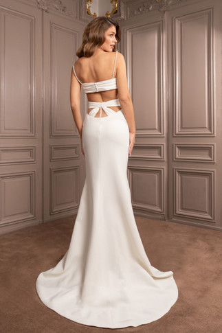 Sleeveless Spaghetti-Strap Gown