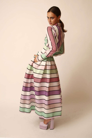 Twill Shirt and Mikado Skirt