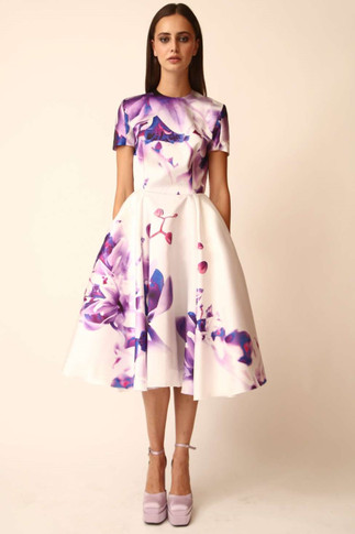 Short Sleeve Floral Dress