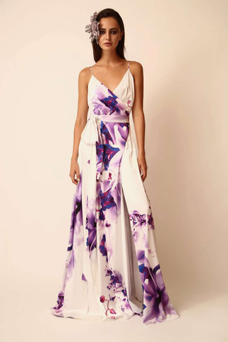 Chiffon Floral Gown