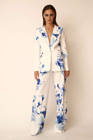 Basic Fabric Blazer and Trousers