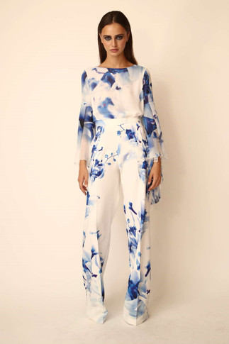 Chiffon Blouse with Trousers