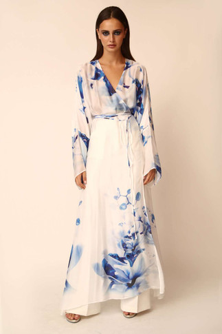 Satin Kaftan with Trousers