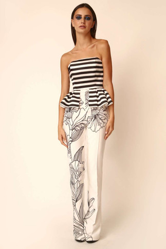 Strapless Bustier with Trousers