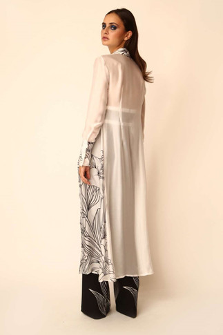 Satin Shirt with Trousers