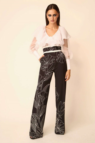 Organza Shirt with Trousers