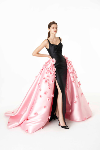 Mikado Rosette Train Gown