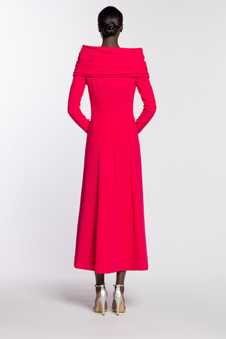 Crepe Jacket Midi Dress