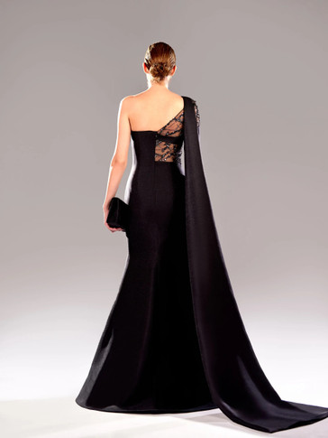 Draped One-Shoulder Dress