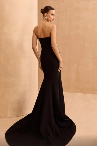 Strapless Sweetheart Flared Gown