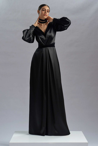 Satin and Velvet Hera Gown