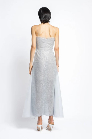 Embroidered Sequin and Organza Cocktail Dress