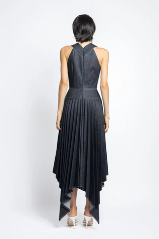 Supima Pleated Denim Dress