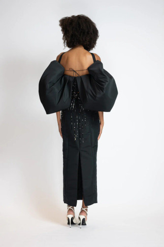Sunburst Faille Dress