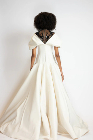 Faille Gown with Train